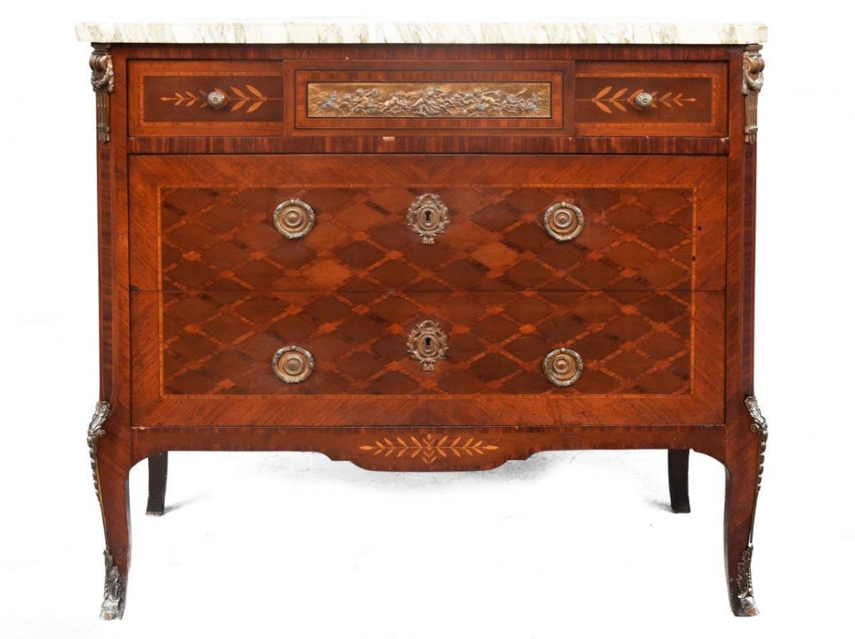 Transition Style Commode Inlaid Rosewood Nineteenth