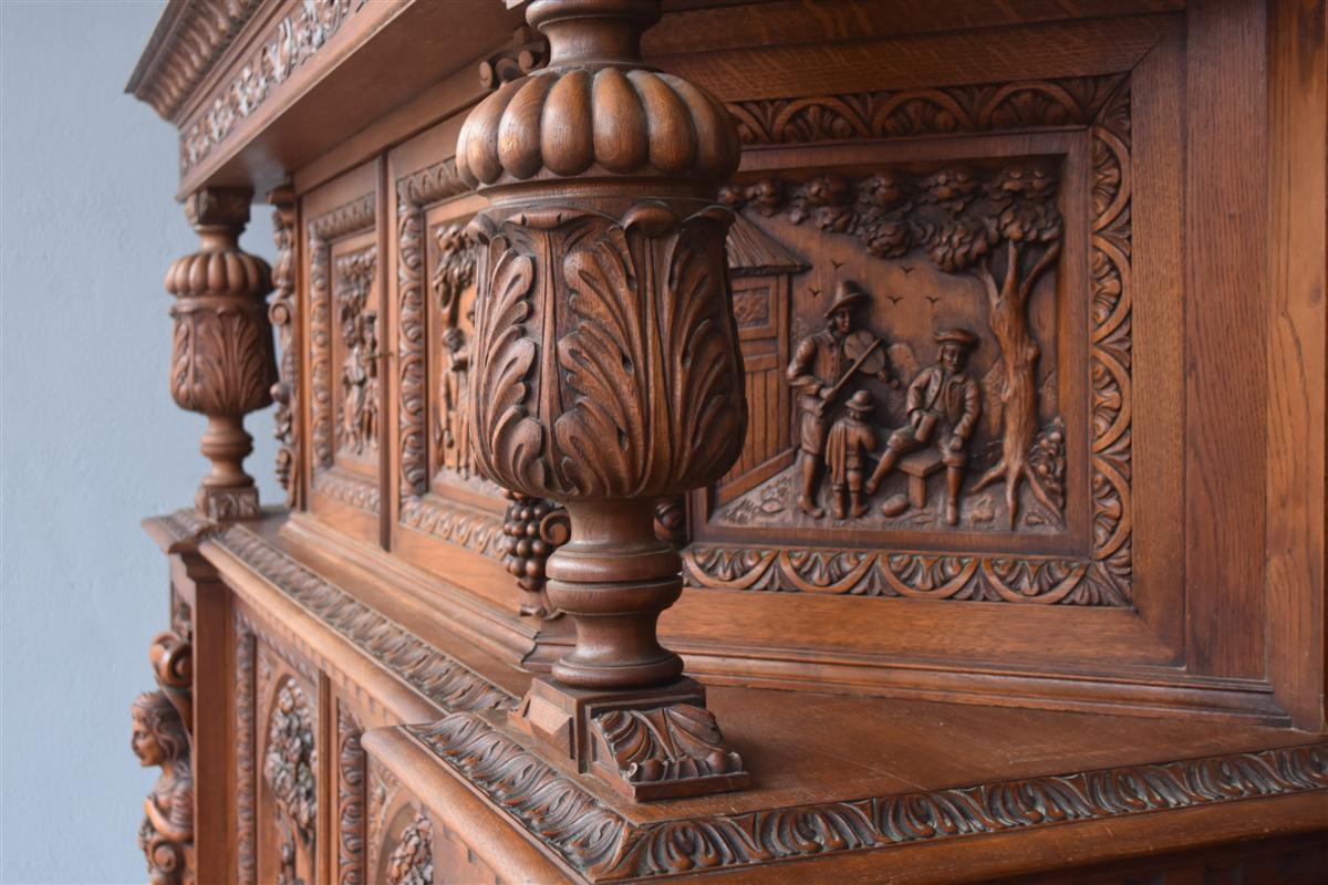 Exceptional Two-carcase Richly Carved Renaissance Style-photo-5