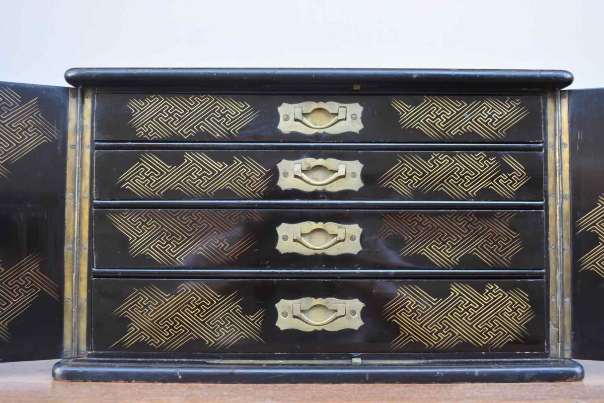 Box Jewelry Japanese Lacquer Decor Birds Nineteenth-photo-1