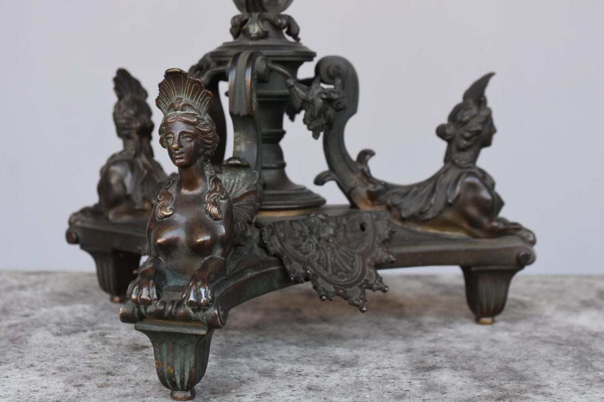 Pair Of Candelabra After A Model Of André Charles Boulle Ep XIXth-photo-2