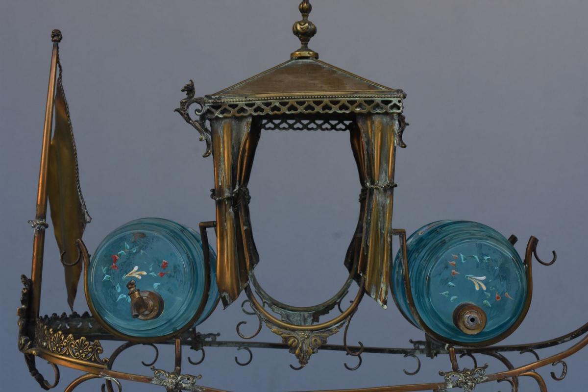 Rare Liqueur Cave Gondola Nineteenth Time Brass (incomplete)-photo-2