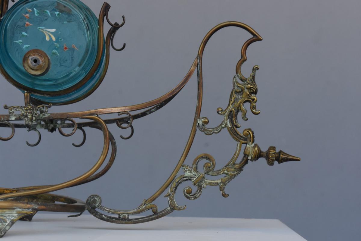 Rare Liqueur Cave Gondola Nineteenth Time Brass (incomplete)-photo-2