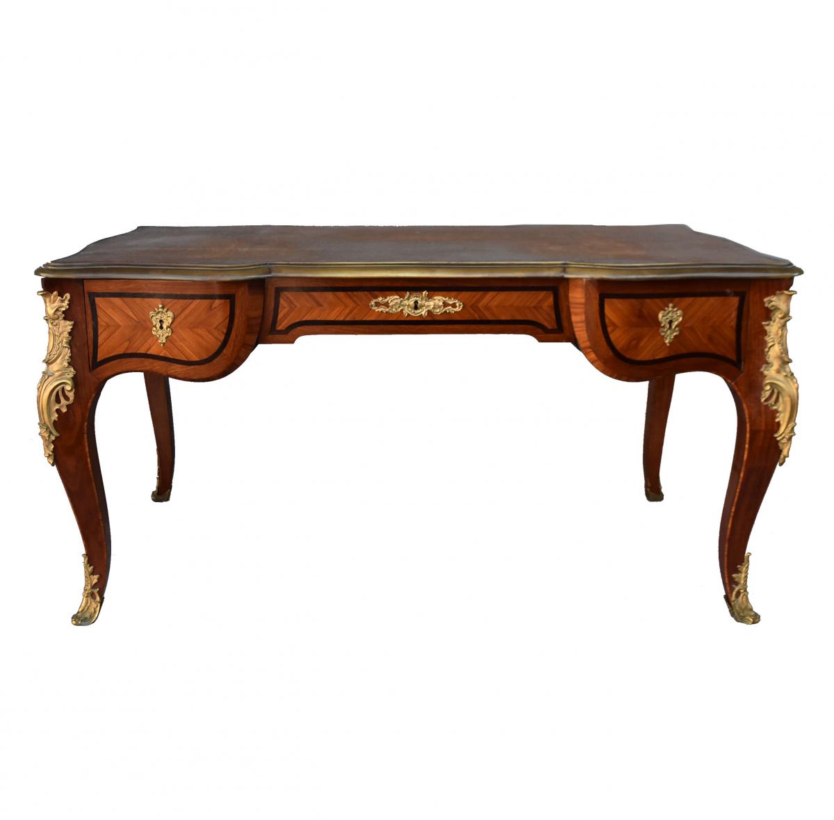 Drawer Desk Napoléon III Rich Golden Bronze Register