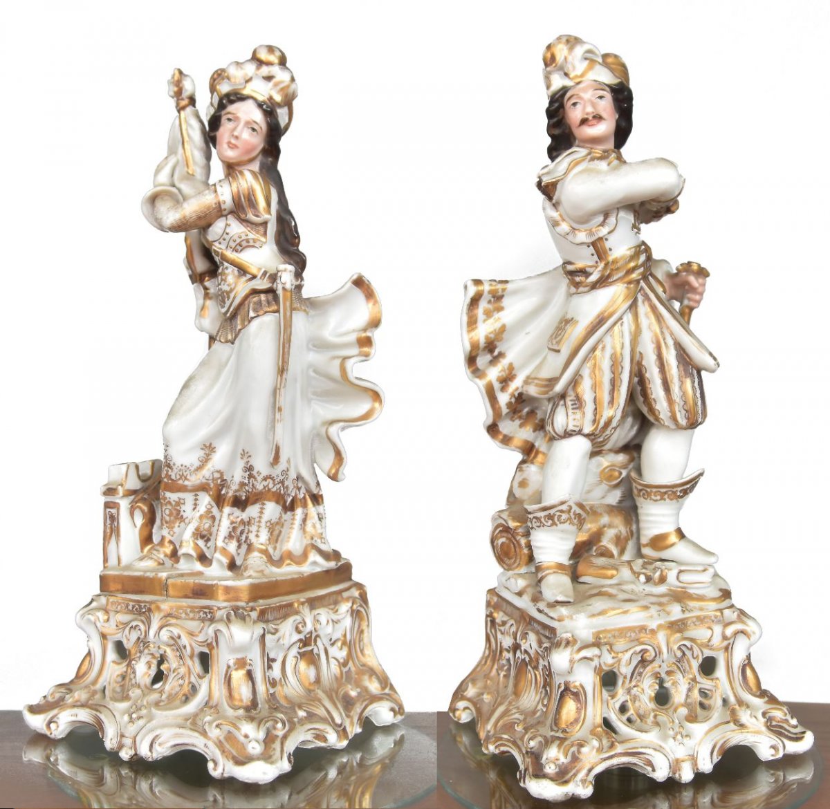 Pair Of Porcelain Vials After Jacob Small