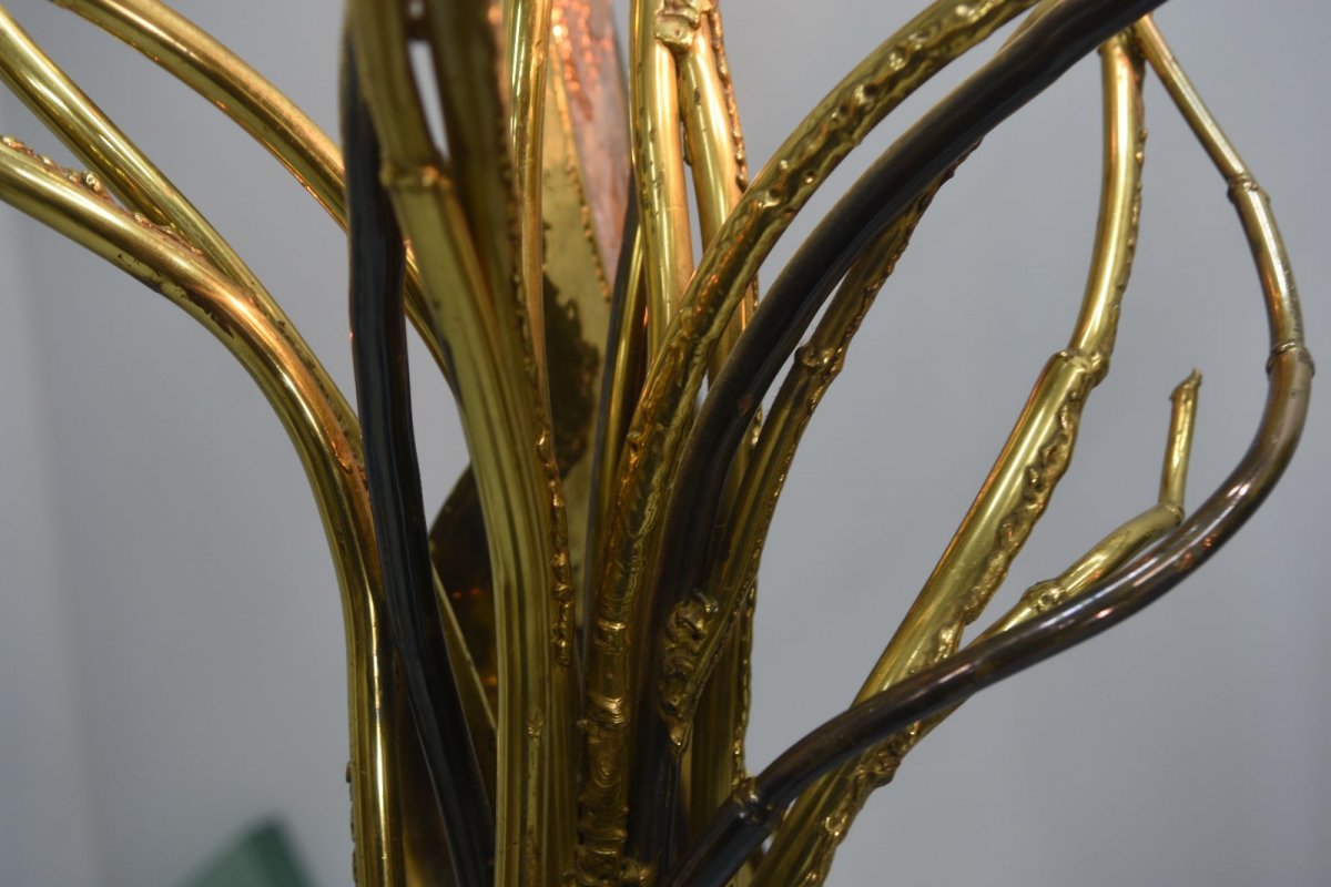 Richard And Isabelle Faure Phoenix Floor Lamp In Brass And Quartz-photo-8