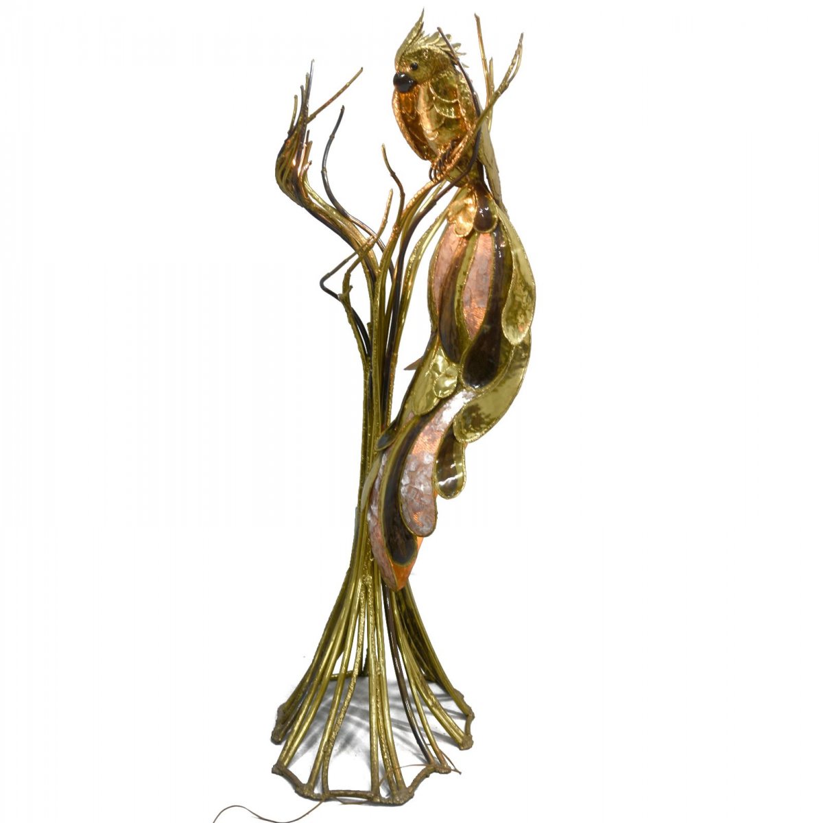 Richard And Isabelle Faure Phoenix Floor Lamp In Brass And Quartz