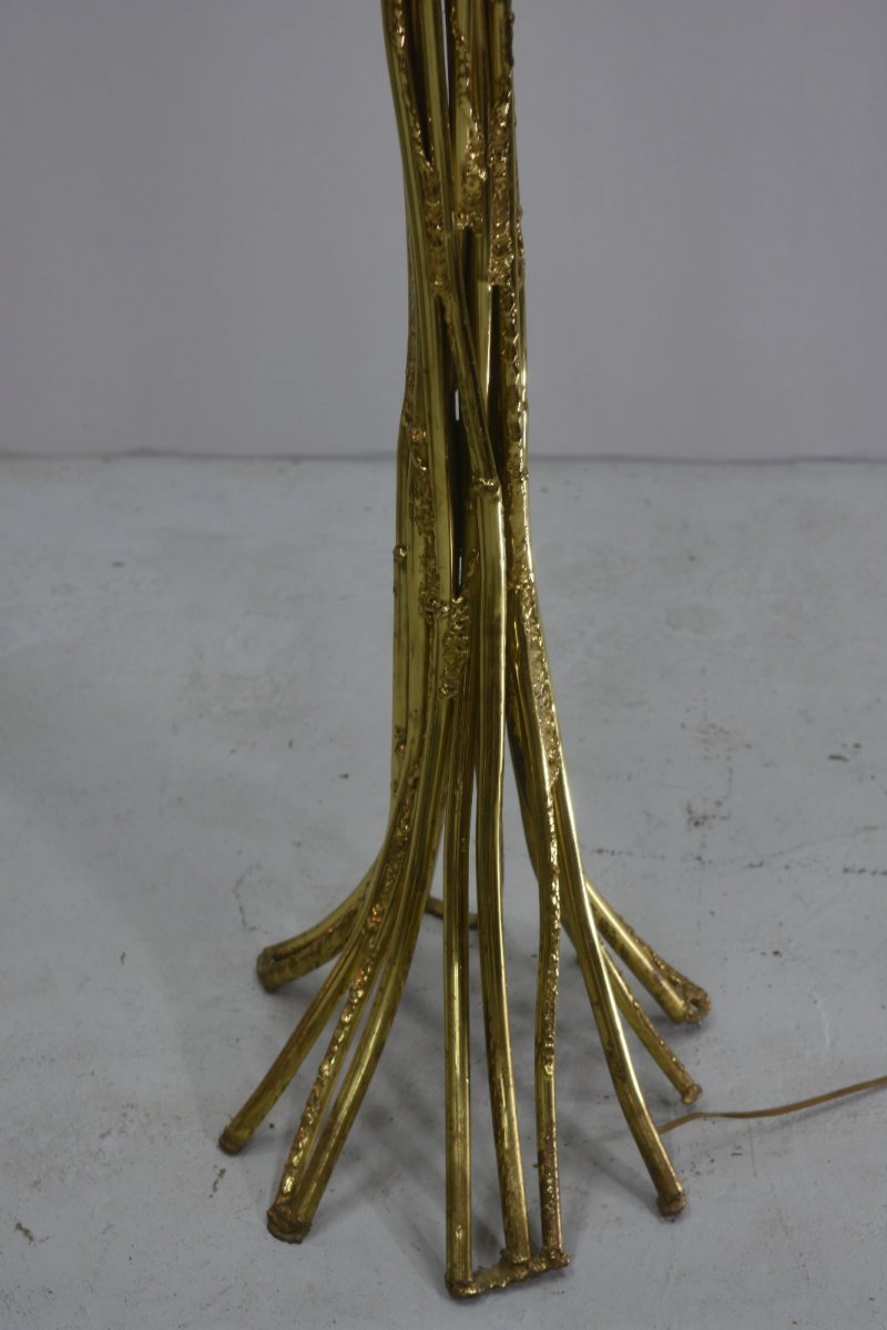 Richard And Isabelle Faure Aigle Floor Lamp In Brass And Quartz-photo-5