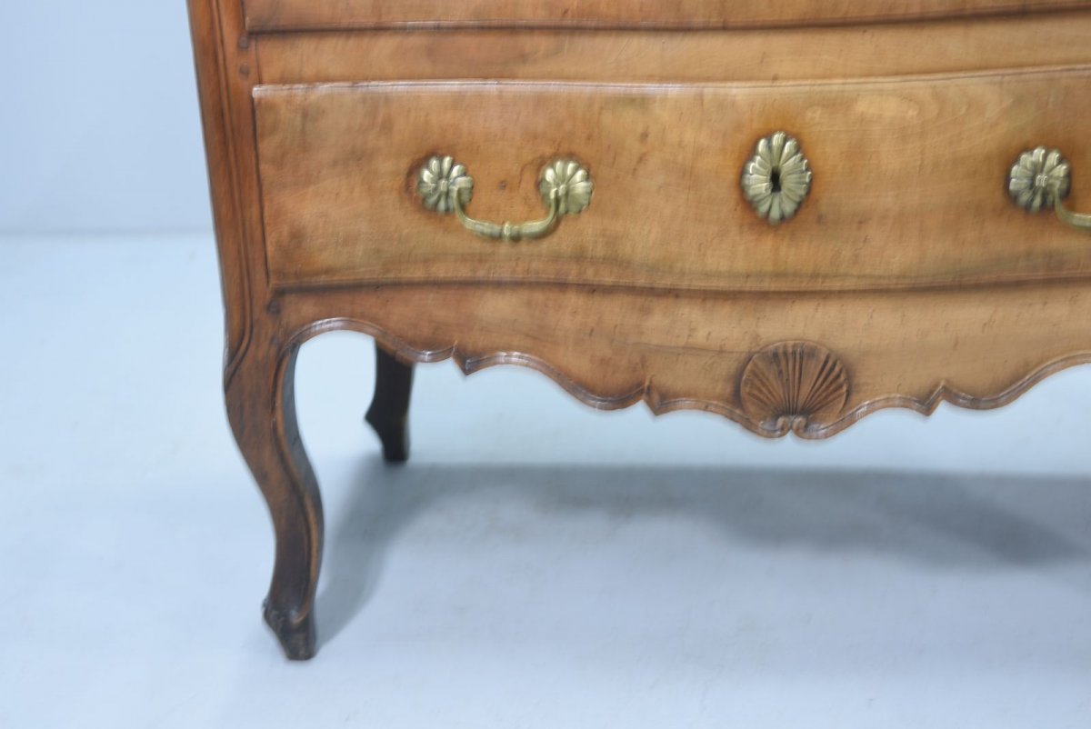 Commode Sauteuse En Noyer époque XVIIIe Siècle-photo-1