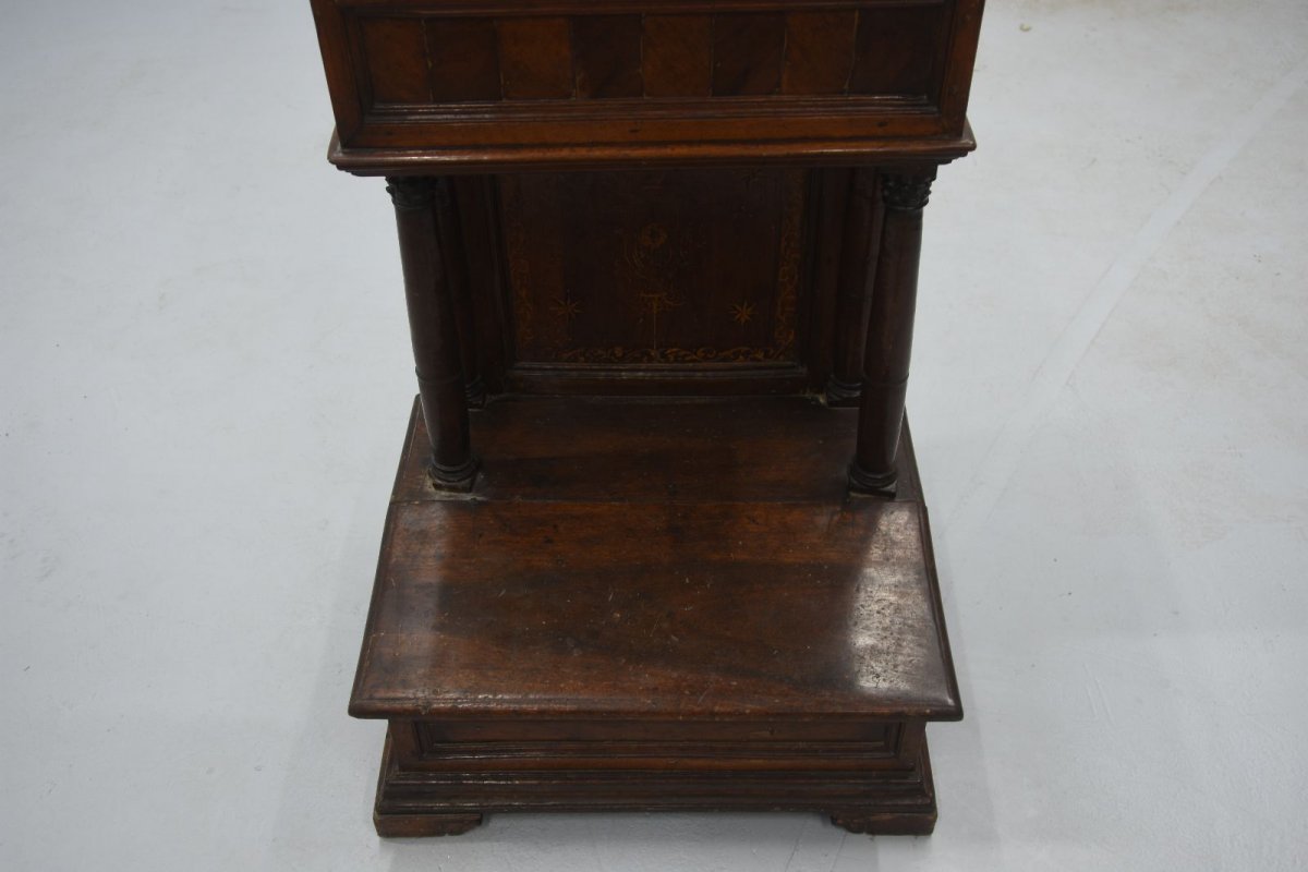 Prie-dieu Or Oratory In Walnut From The XVIth Century-photo-1