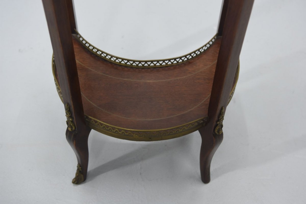Louis XVI Style Mahogany Bedside Table Nineteenth Time-photo-3