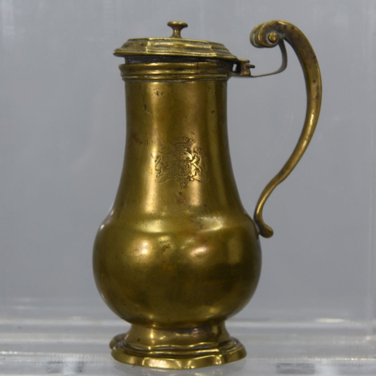 Service De Toilette d'époque XVIIème En Bronze Armoiries-photo-1