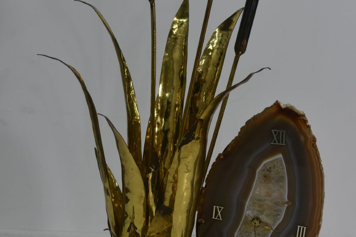 Richard And Isabelle Faure Pendulum Lamp With Brass And Quartz Rushes-photo-2