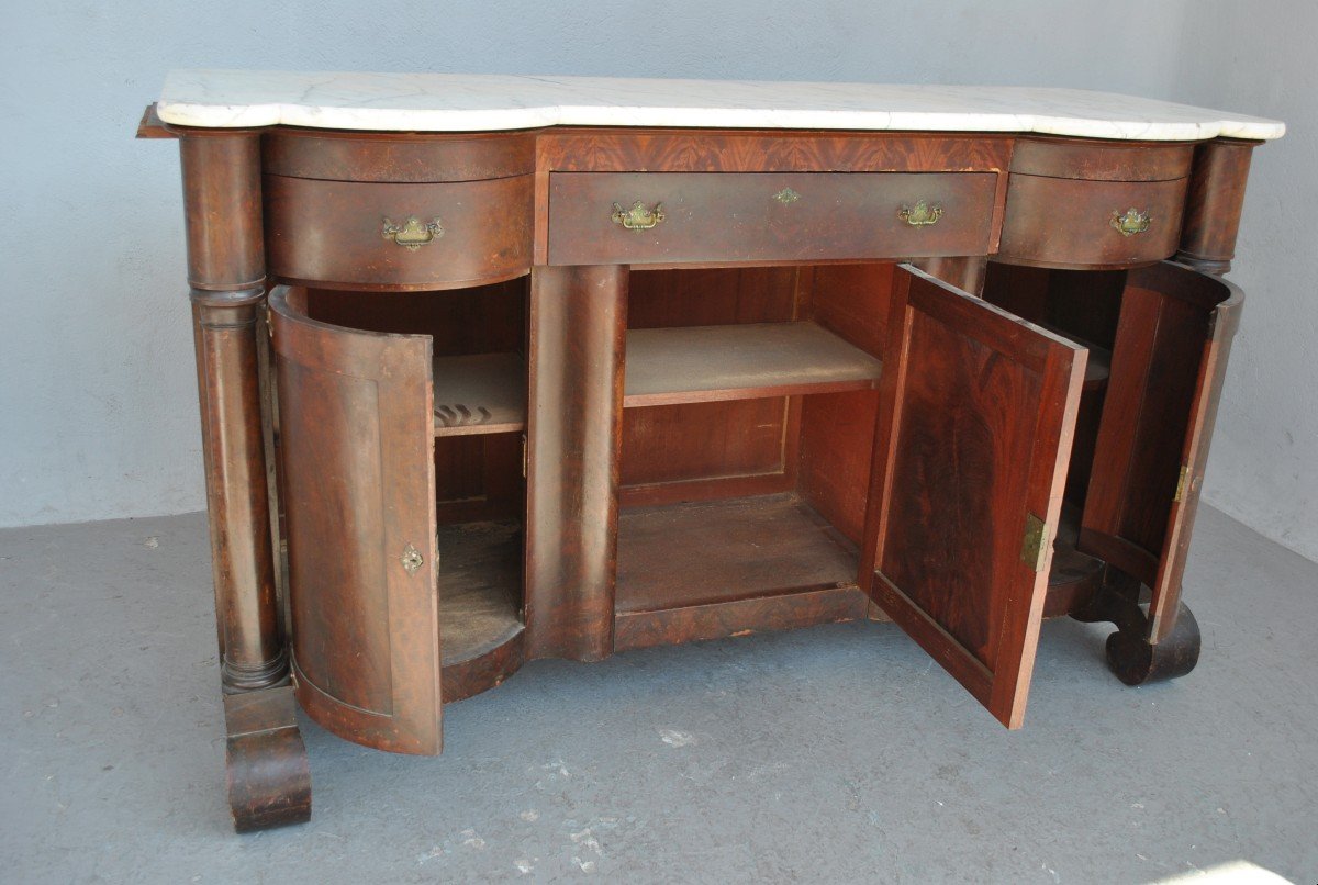 Sideboard With Flamed Mahogany Door Usa Nineteenth Time-photo-4