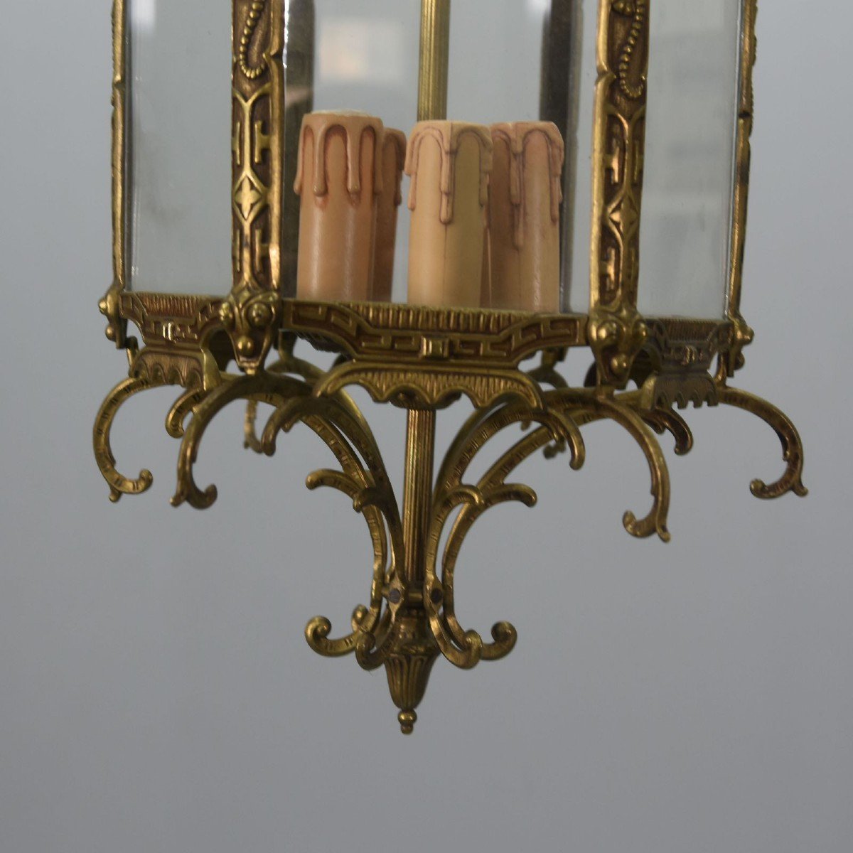 Japanese Lantern In Bronze Early Twentieth-photo-4