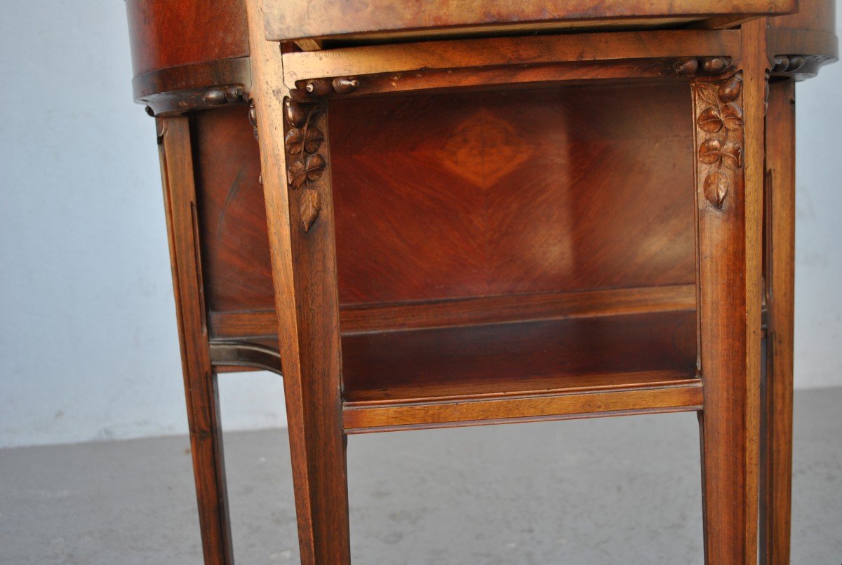 Pair Of Mahogany Bedside Tables 1900 Art Nouveau-photo-4