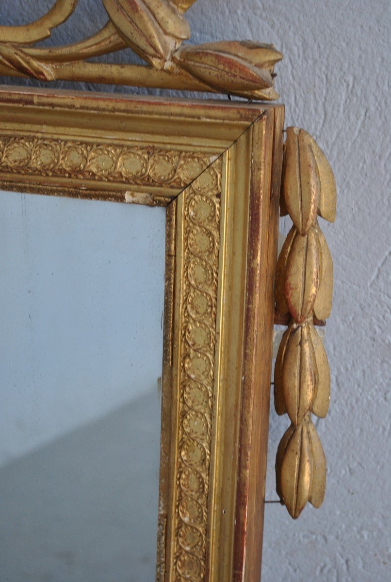 Mirror In Golden Wood Louis XVI XIXth-photo-4