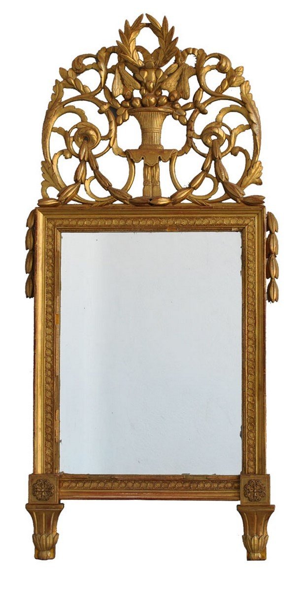Miroir En Bois Doré Louis XVI époque XIXème