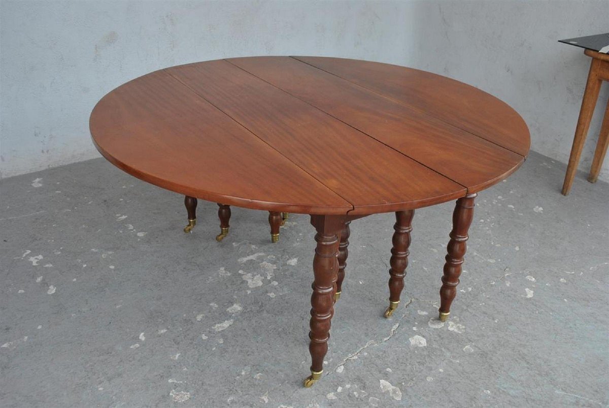 Table à 10 Pieds En Acajou d'époque XIXème-photo-3