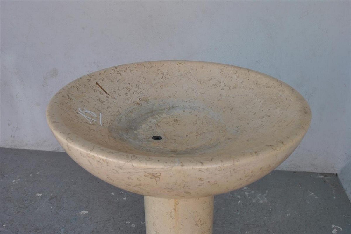 Baptismal Font In Marble Period 1940-photo-3