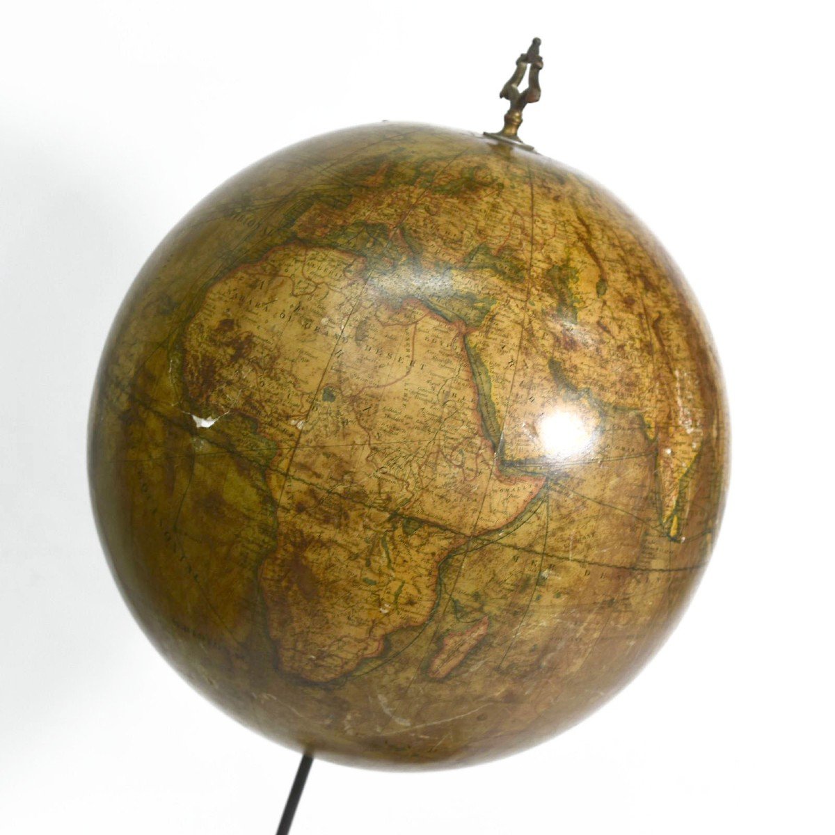 Terrestrial Globe Girard And Box Base Cast Iron Nineteenth-photo-1