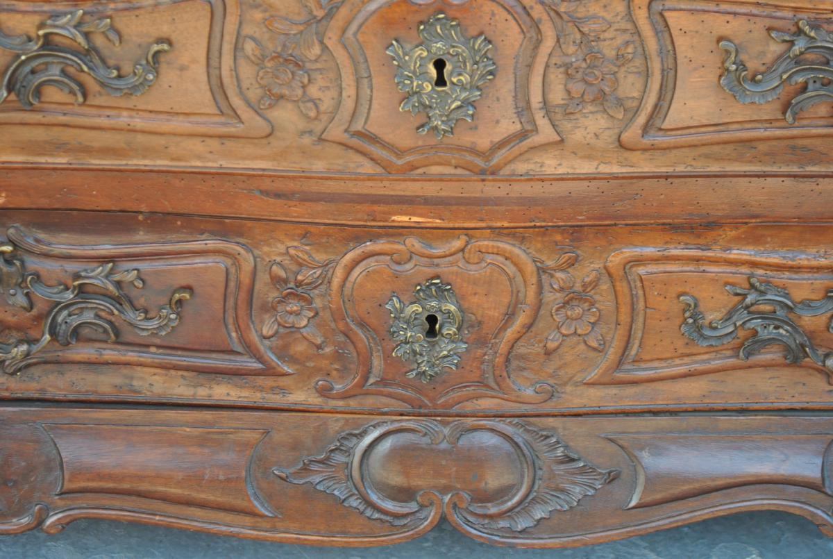 Commode Tombeau En Noyer époque XVIIIème-photo-6