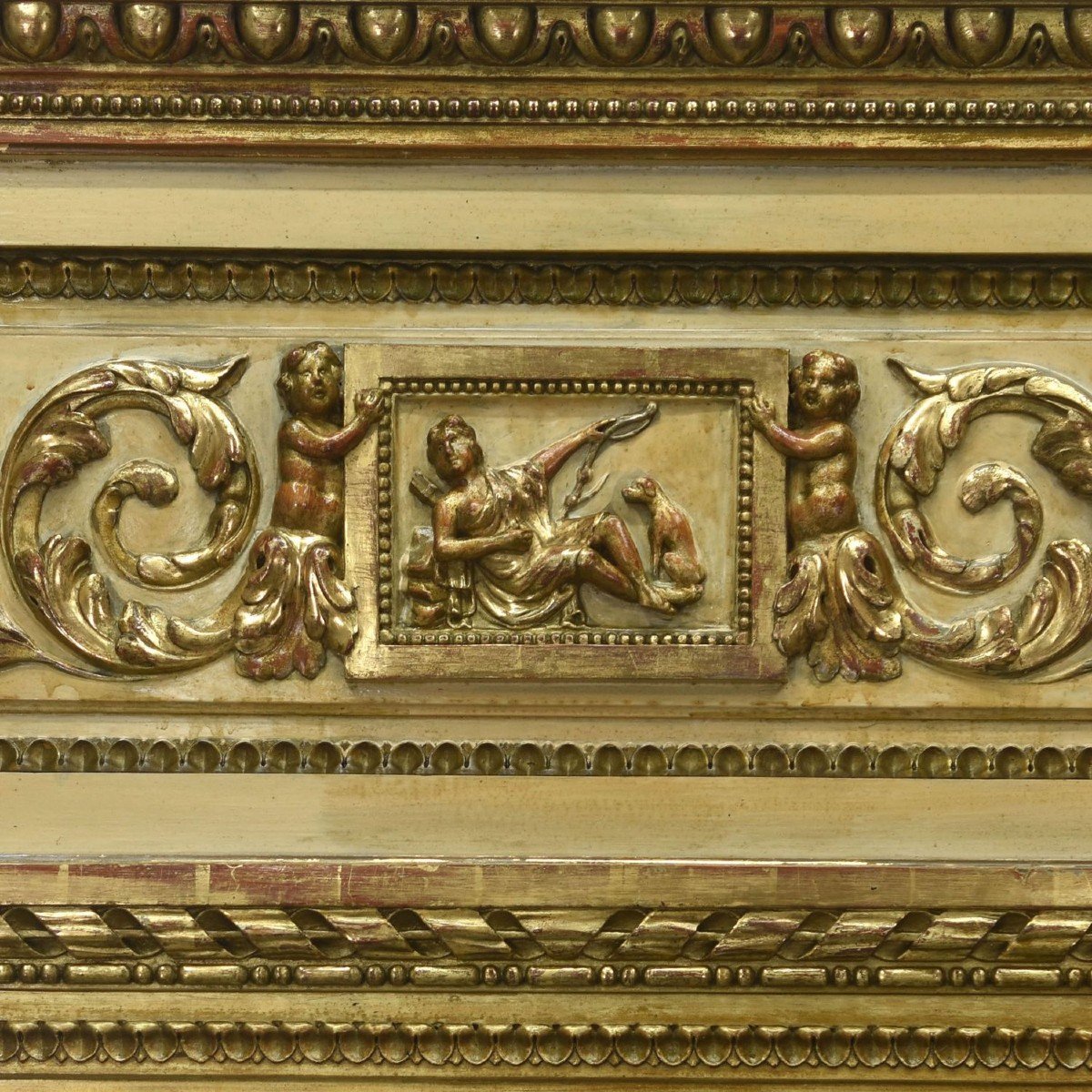Piedmontese Trumeau In Carved And Gilded Wood Late Eighteenth Early Nineteenth-photo-4