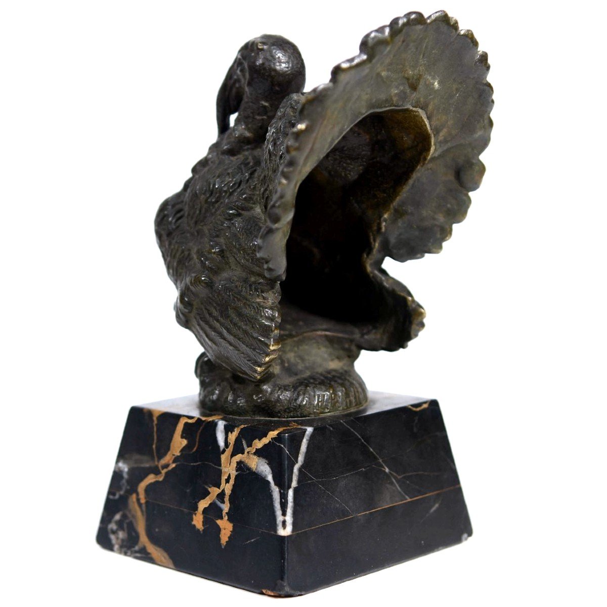 Dindon En Bronze d'époque Art Déco Par H Petrilly-photo-4