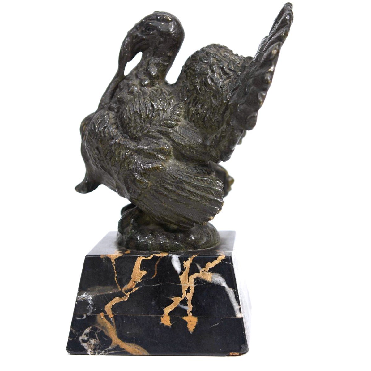Dindon En Bronze d'époque Art Déco Par H Petrilly-photo-1