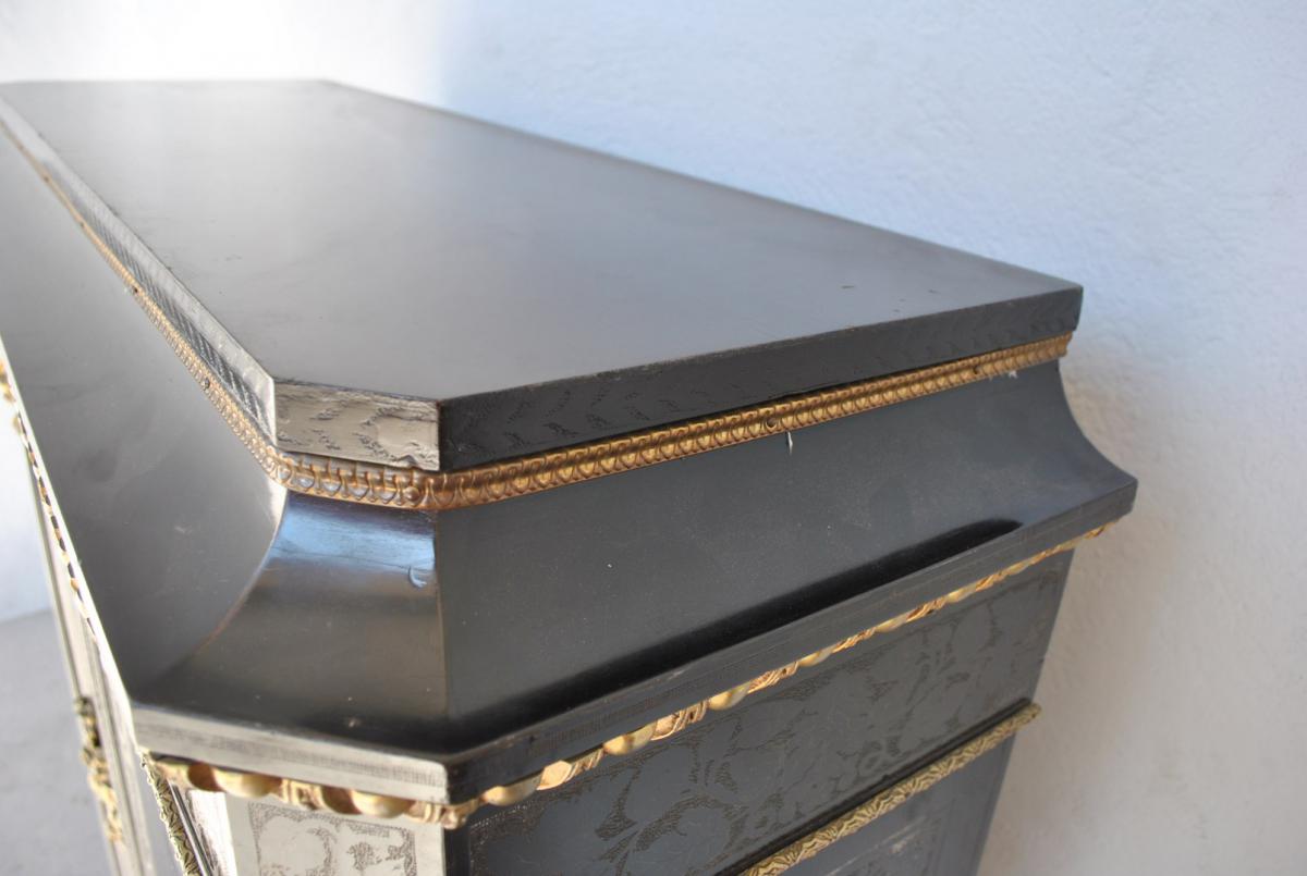 Door Hutch In Napoleon III Style Blackened Wood And Bronze-photo-3
