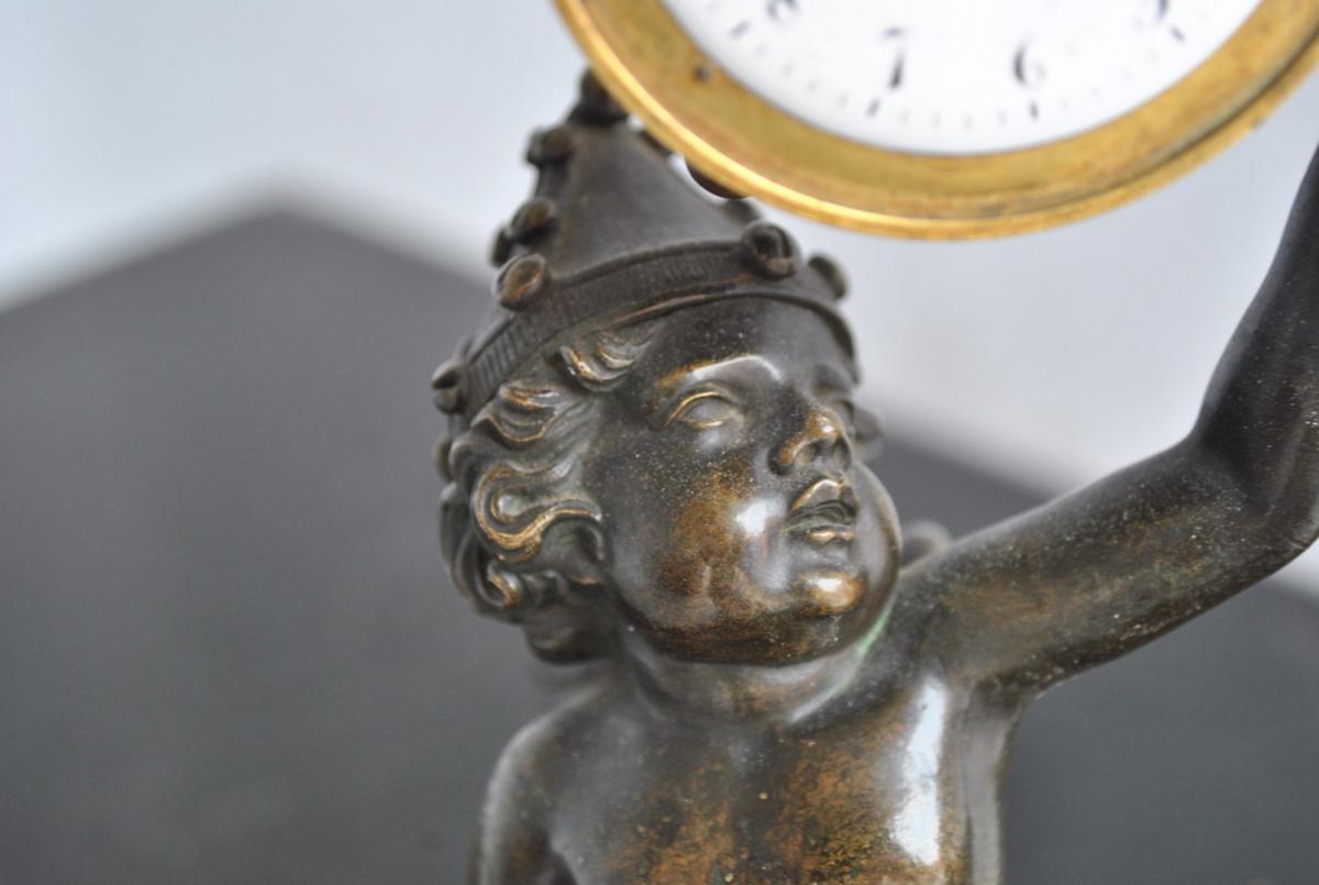 Harlequin Baby Bronze Clock Mechanism Breguet XIX-photo-4