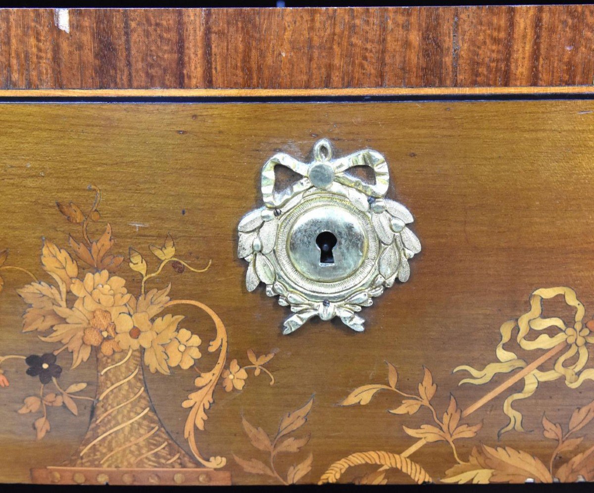 Commode De Style Transition Marquetée Bois De Rose XIXème-photo-3