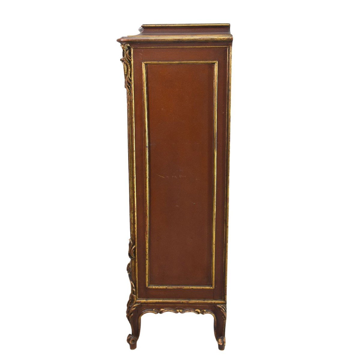Louis XV Rocaille Style Cabinet Brown Golden Wood Late Nineteenth-photo-3