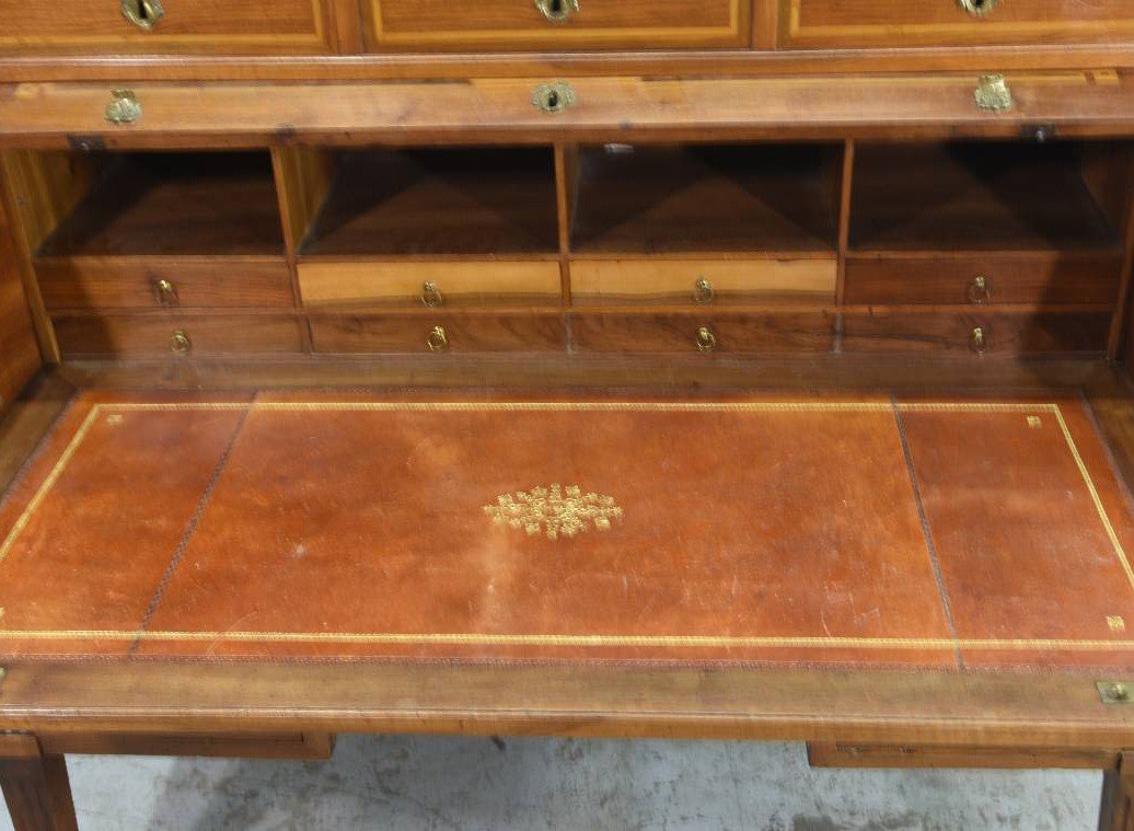 Louis XVI Cylinder Desk Directoire Late 18th Century Hache Fils-photo-8