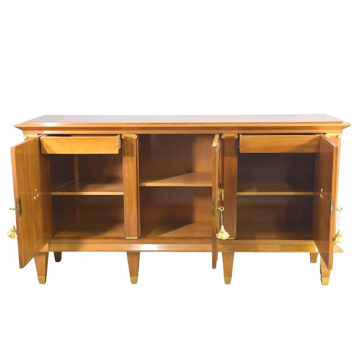 Sideboard 1940 In Mahogany And Gilt Bronze By Pierre Lardin-photo-2