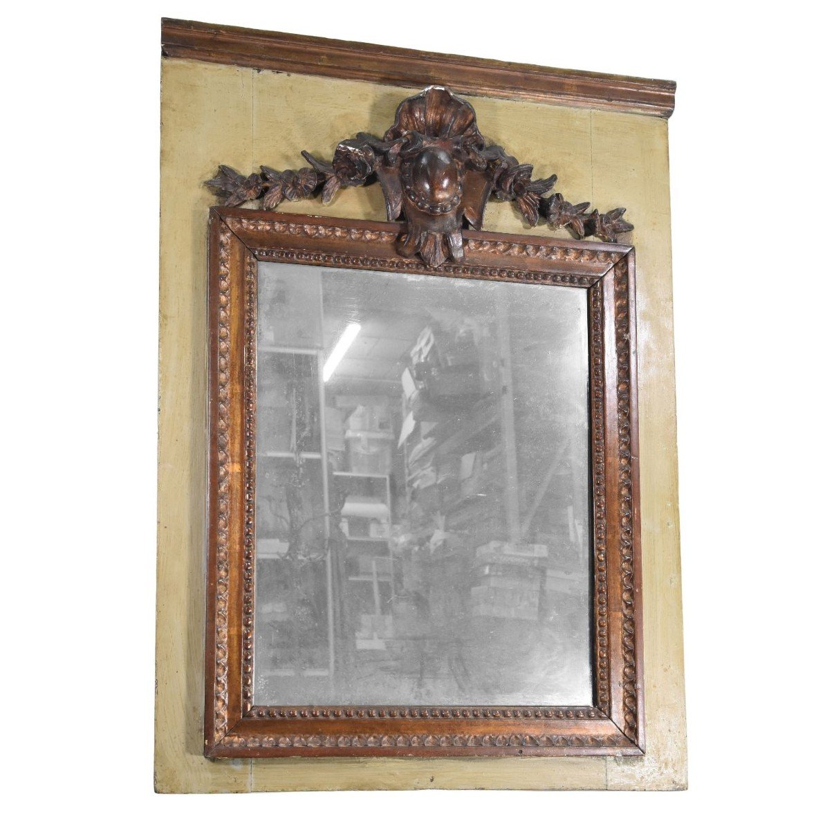 Trumeau Louis XVI XVIIIth Lacquered And Gilded Wood-photo-2