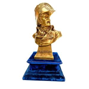 Buste En Bronze Doré Représentant Le Général Cambronne 1er Empire Par James Louis 