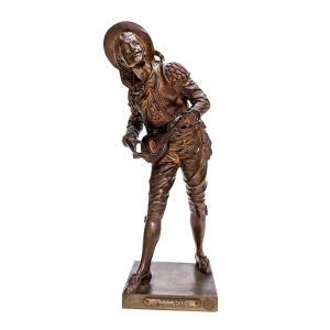 Figaro Bronze By Bouret Early Twentieth