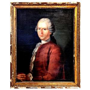 Portrait Of A French School Man From The 18th Century