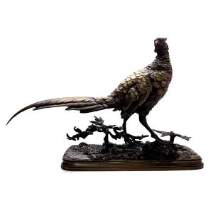 Ferdinand Pautrot Rare Model Of The Standing Pheasant 19th Century