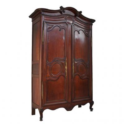 Armoire De Port  Louis XV époque XVIIIème En Acajou Massif