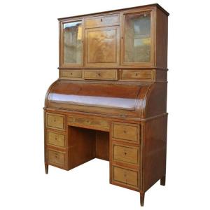 Louis XVI Directoire Period Late 18th Century Cylinder Desk In Mahogany