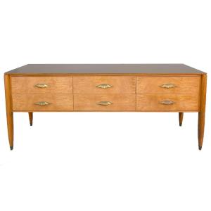 Commode 1950 en Sycomore dans l'esprit de Paolo Buffa