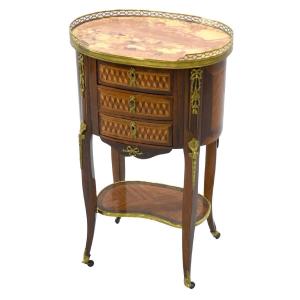 Louis XVI Style Mahogany Bedside Table, 19th Century