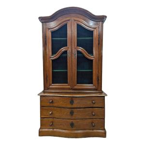 Louis XIV Oak Two-body Sideboard With Gendarme Hat From The 18th Century