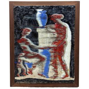 Plaque en céramique XXème siècle