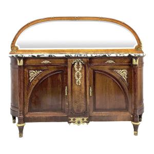 Louis XVI Style Enfilade Oak Sideboard Circa 1900