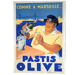 Pastis Olive Advertising Poster
