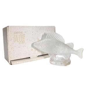 Lalique® France La Perche Frosted Glass Statuette