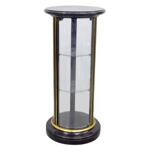 Round Store Window In Lacquered And Gilded Wood