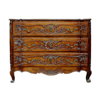 Commode Arbalète Provençale Noyer époque XVIIIème